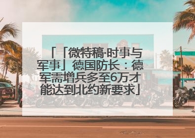 「微特稿·时事与军事」德国防长：德军需增兵多至6万才能达到北约新要求