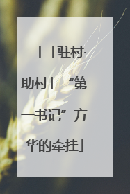 「驻村·助村」“第一书记”方华的牵挂