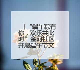 “端午粽有你，欢乐共此时”金河社区开展端午节文化活动