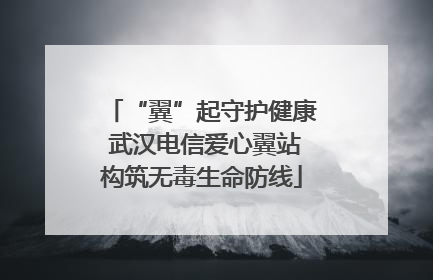 “翼”起守护健康 武汉电信爱心翼站构筑无毒生命防线
