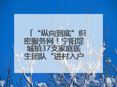 “纵向到底”织密服务网！宁阳堽城镇37支家庭医生团队“进村入户”，让健康政策“落地生根”