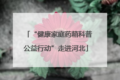“健康家庭药箱科普公益行动”走进河北