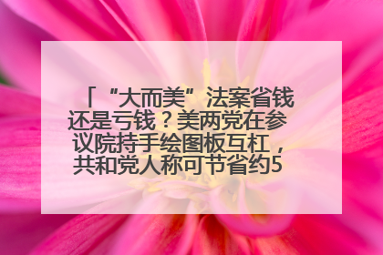“大而美”法案省钱还是亏钱？美两党在参议院持手绘图板互杠，共和党人称可节省约5000亿美元，民主党人称将增加4.45万亿美元赤字