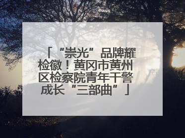 “崇光”品牌耀检徽！黄冈市黄州区检察院青年干警成长“三部曲”