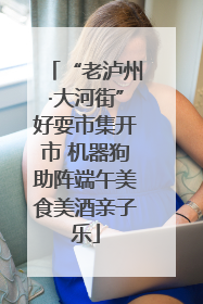 “老泸州·大河街”好耍市集开市 机器狗助阵端午美食美酒亲子乐