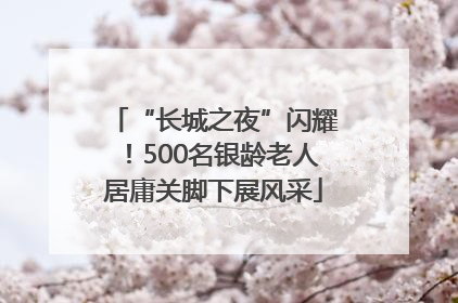 “长城之夜”闪耀！500名银龄老人居庸关脚下展风采