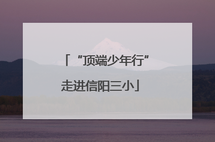 “顶端少年行”走进信阳三小