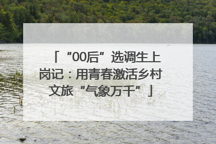 “00后”选调生上岗记：用青春激活乡村文旅“气象万千”