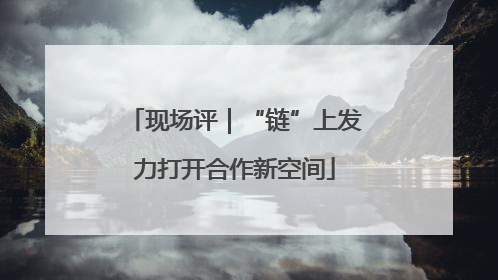 现场评｜“链”上发力打开合作新空间