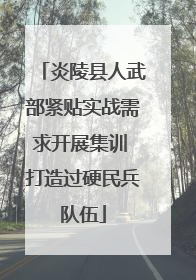 炎陵县人武部紧贴实战需求开展集训 打造过硬民兵队伍
