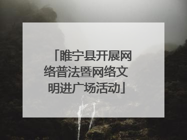 睢宁县开展网络普法暨网络文明进广场活动