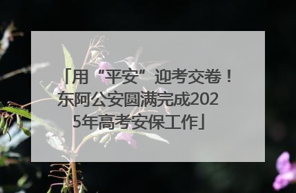 用“平安”迎考交卷！东阿公安圆满完成2025年高考安保工作