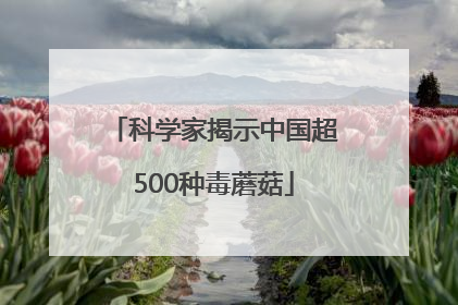 科学家揭示中国超500种毒蘑菇