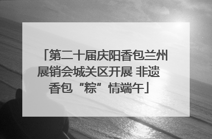 第二十届庆阳香包兰州展销会城关区开展 非遗香包“粽”情端午