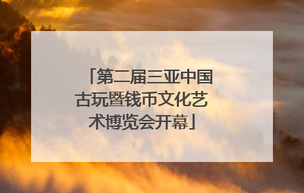 第二届三亚中国古玩暨钱币文化艺术博览会开幕