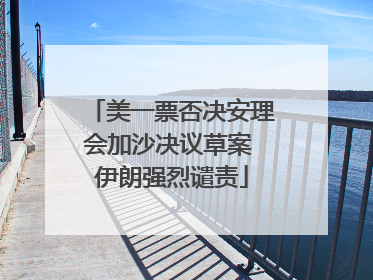 美一票否决安理会加沙决议草案 伊朗强烈谴责