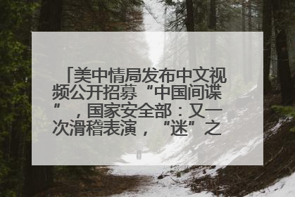 美中情局发布中文视频公开招募“中国间谍”，国家安全部：又一次滑稽表演，“迷”之操作沦为国际笑柄