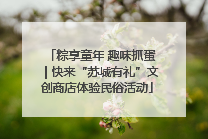 粽享童年 趣味抓蛋｜快来“苏城有礼”文创商店体验民俗活动