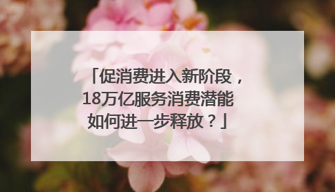 促消费进入新阶段，18万亿服务消费潜能如何进一步释放？
