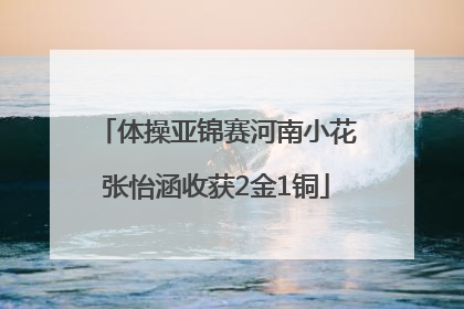 体操亚锦赛河南小花张怡涵收获2金1铜