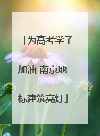 为高考学子加油 南京地标建筑亮灯