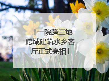 一院跨三地 跨域建筑水乡客厅正式亮相