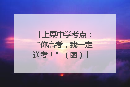 上栗中学考点：“你高考，我一定送考！”（图）
