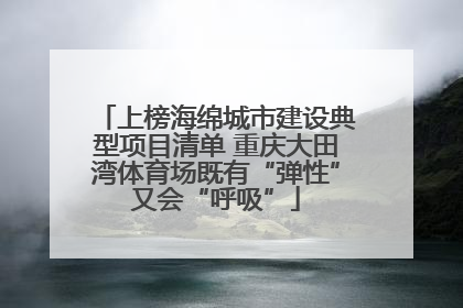 上榜海绵城市建设典型项目清单 重庆大田湾体育场既有“弹性”又会“呼吸”