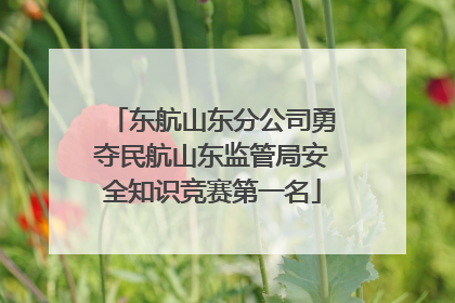 东航山东分公司勇夺民航山东监管局安全知识竞赛第一名