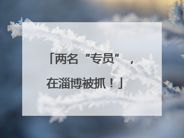 两名“专员”，在淄博被抓！