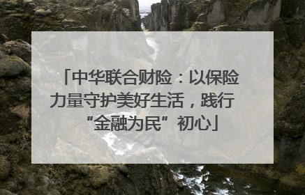 中华联合财险：以保险力量守护美好生活，践行“金融为民”初心