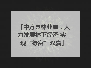 中方县林业局：大力发展林下经济 实现“绿富”双赢