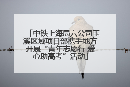 中铁上海局六公司玉溪区域项目部携手地方开展“青年志愿行 爱心助高考”活动