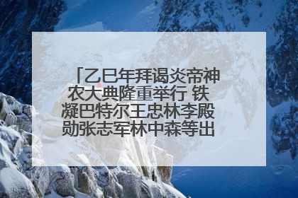 乙巳年拜谒炎帝神农大典隆重举行 铁凝巴特尔王忠林李殿勋张志军林中森等出席 孙伟主持