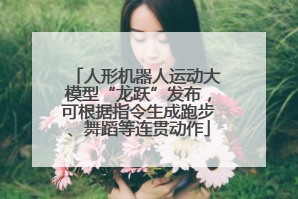 人形机器人运动大模型“龙跃”发布，可根据指令生成跑步、舞蹈等连贯动作