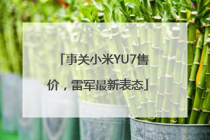 事关小米YU7售价，雷军最新表态