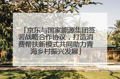 京东与国家能源集团签署战略合作协议，打造消费帮扶新模式共同助力青海乡村振兴发展