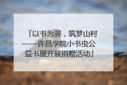 以书为翼，筑梦山村——许昌学院小书虫公益书屋开展捐赠活动
