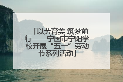 以劳育美 筑梦前行——宁国市宁阳学校开展“五一”劳动节系列活动