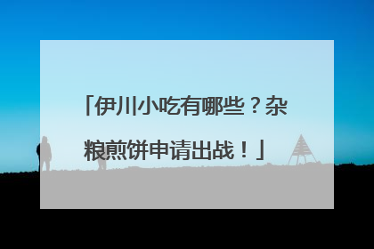 伊川小吃有哪些？杂粮煎饼申请出战！