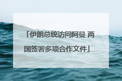 伊朗总统访问阿曼 两国签署多项合作文件