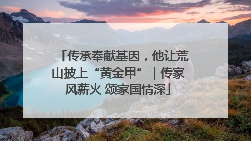 传承奉献基因，他让荒山披上“黄金甲”｜传家风薪火 颂家国情深