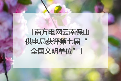 南方电网云南保山供电局获评第七届“全国文明单位”