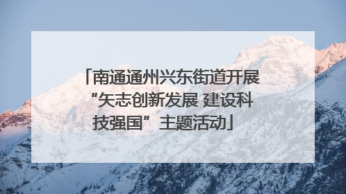 南通通州兴东街道开展“矢志创新发展 建设科技强国”主题活动