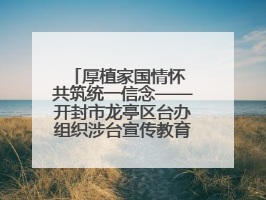 厚植家国情怀 共筑统一信念——开封市龙亭区台办组织涉台宣传教育进校园活动
