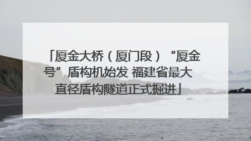 厦金大桥（厦门段）“厦金号”盾构机始发 福建省最大直径盾构隧道正式掘进