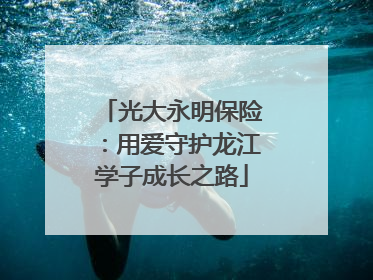 光大永明保险：用爱守护龙江学子成长之路