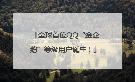 全球首位QQ“金企鹅”等级用户诞生！
