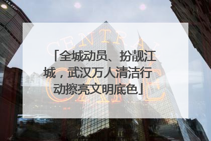 全城动员、扮靓江城，武汉万人清洁行动擦亮文明底色