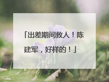出差期间救人！陈建军，好样的！